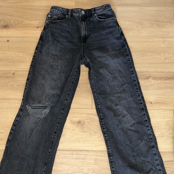 Garage size:03  wide leg black jeans high waisted - Picture 1 of 3